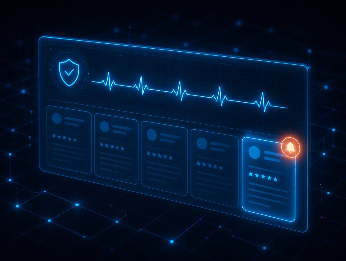 A simple monitoring routine catching a new review early, before it spreads across platforms.