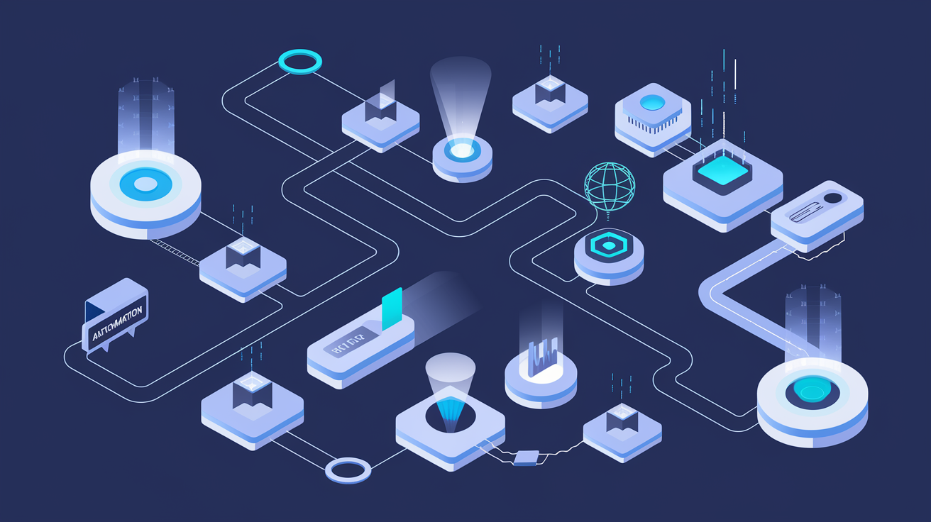 Advanced process optimization visualization showcasing AI-driven workflow automation and efficiency improvements