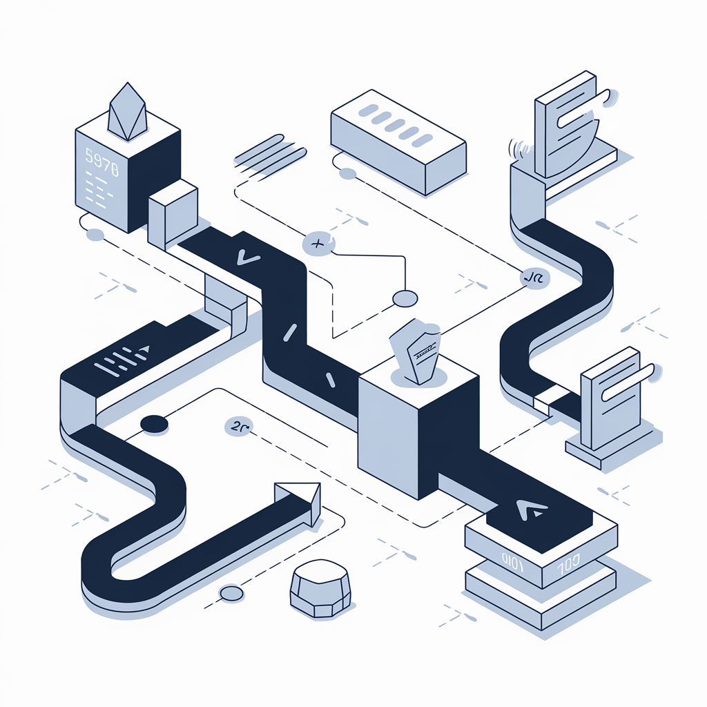 Brand transformation and evolution process illustration