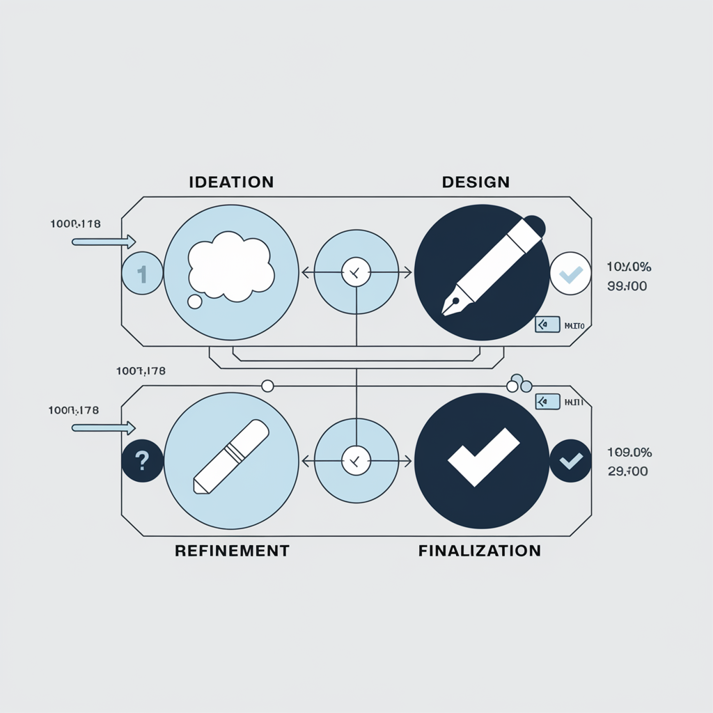 AI-enhanced logo development workflow visualization