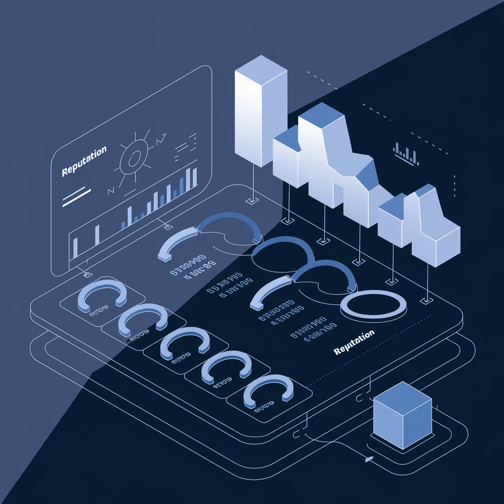 Interactive dashboard showing reputation metrics and KPIs with real-time monitoring