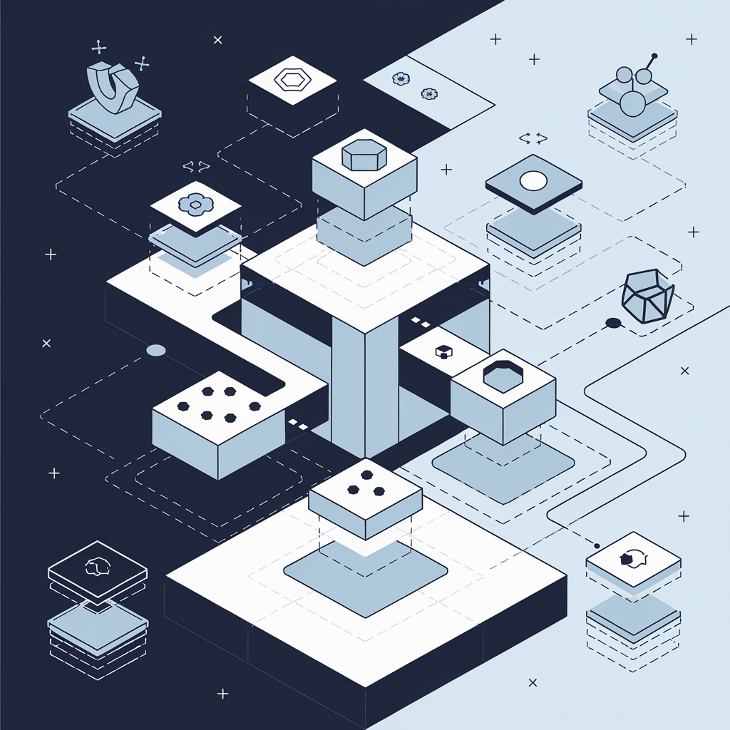 Vector illustration of automated social media content processes and scheduling