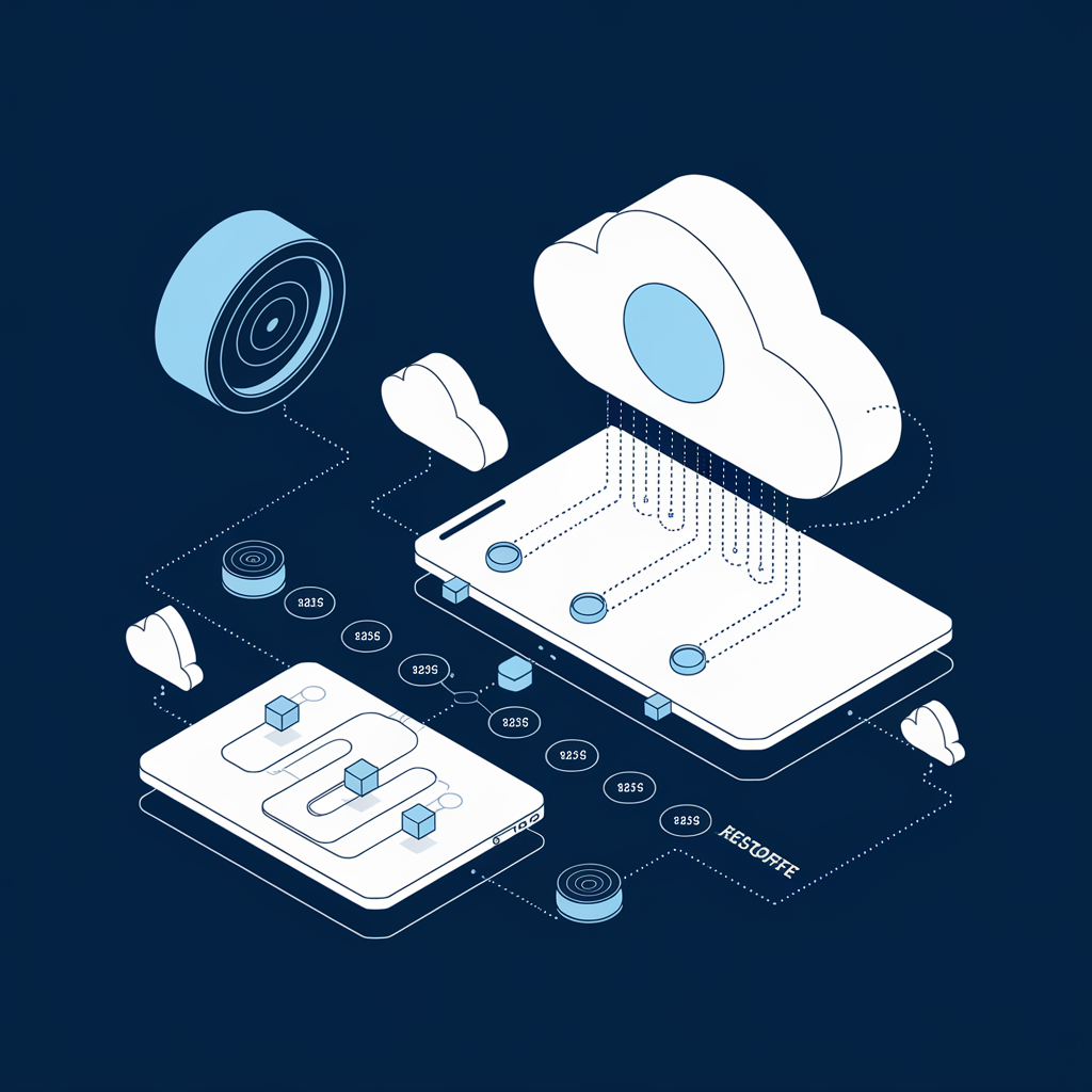 Automated backup system interface demonstrating Web Leveling's data protection capabilities