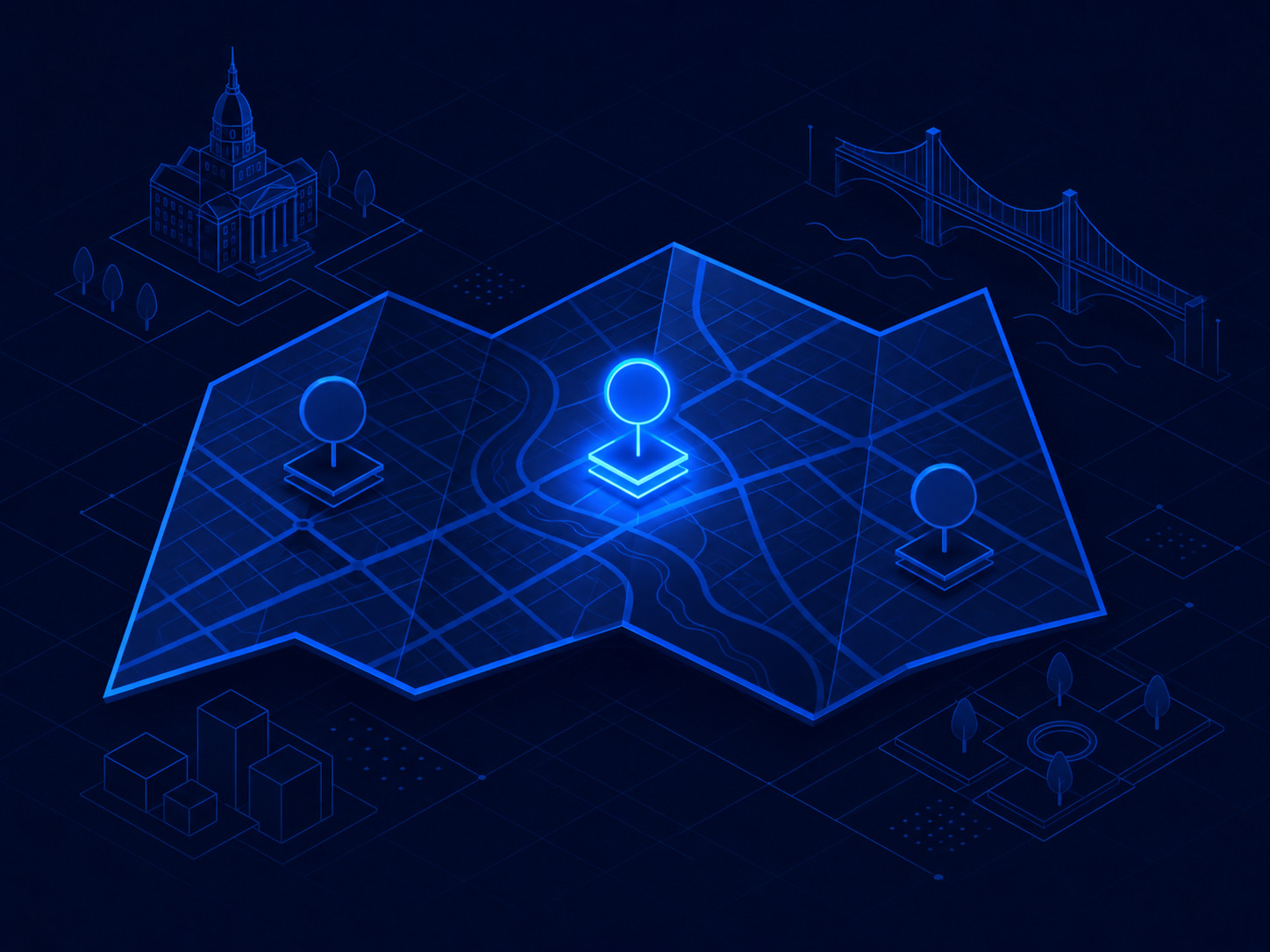 The local map pack for a Hartford search, drawn as the visitor sees it: three businesses, one decision.