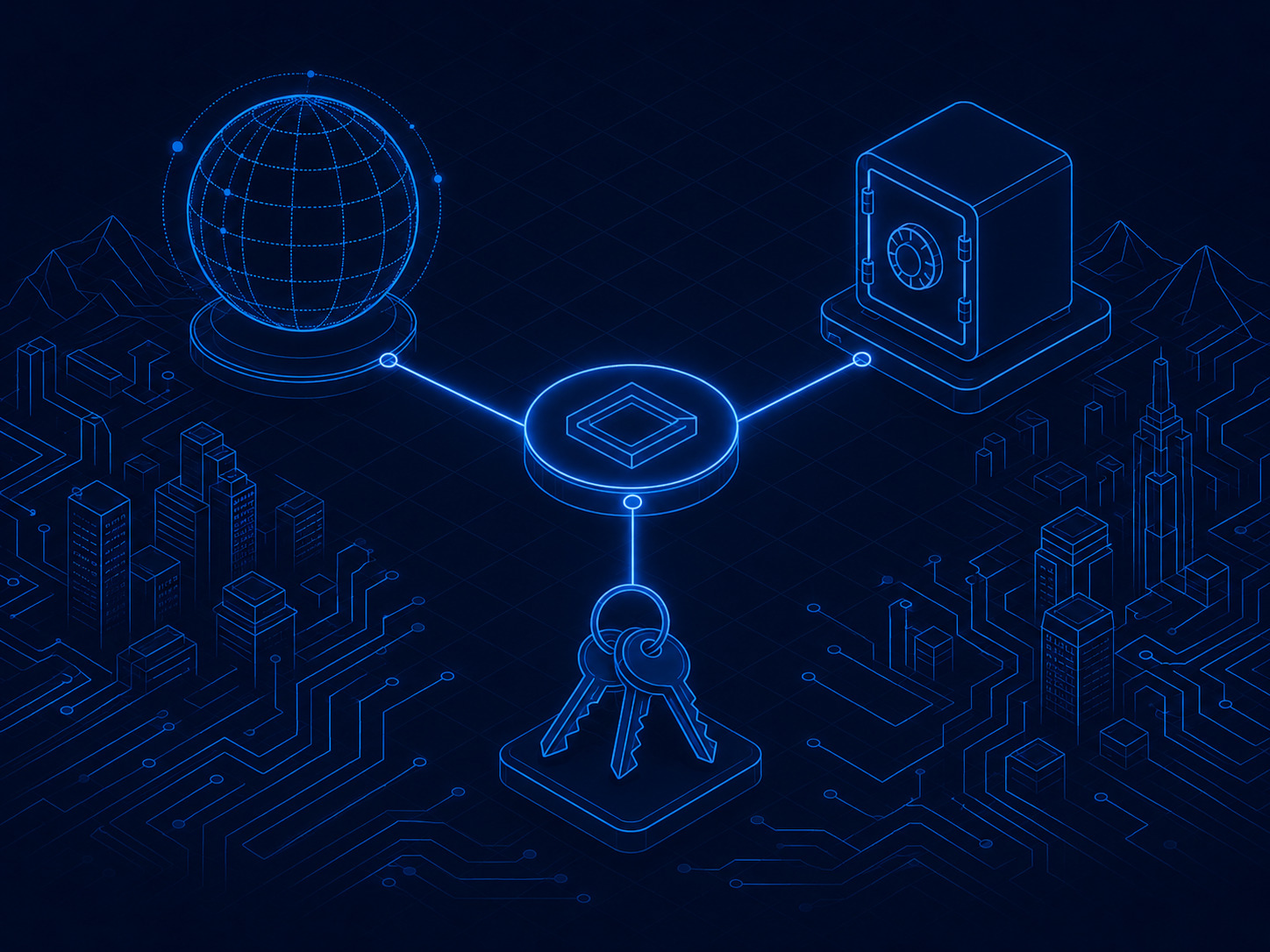 Ownership drawn plainly: the accounts, the domain, and the keys to a Silicon Valley business's site, all in your name.