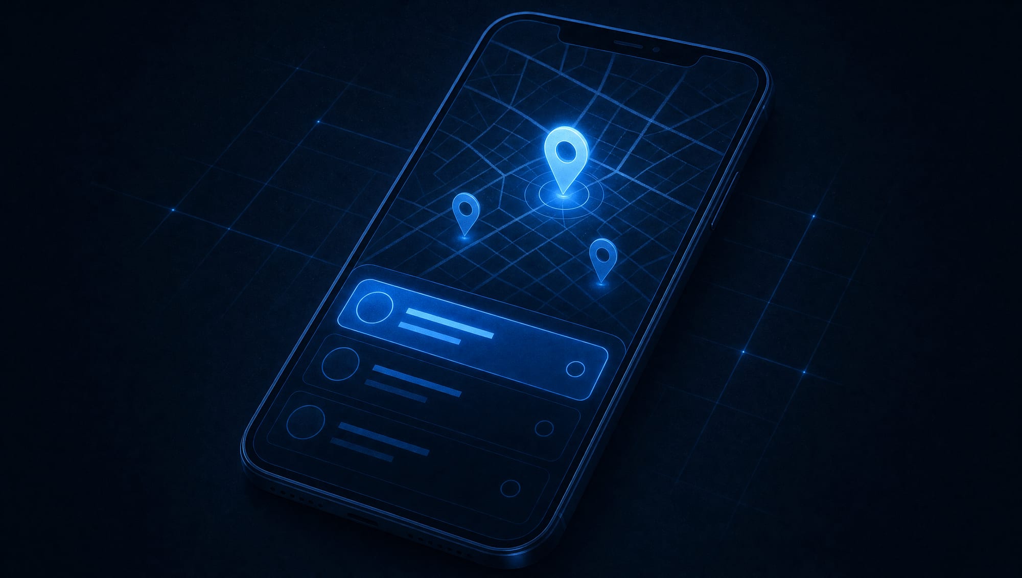 The three-result map pack on a phone, the moment a nearby customer chooses.