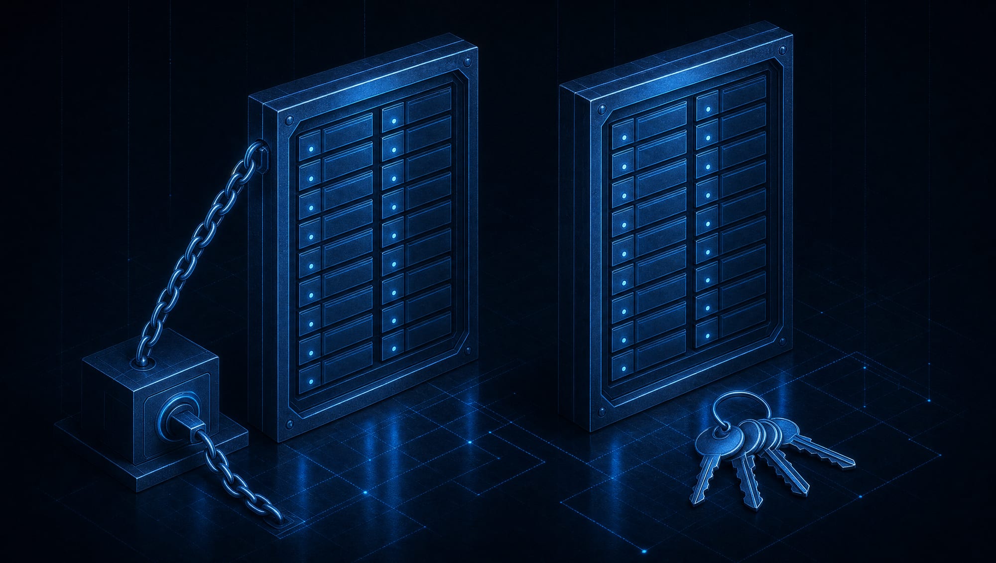 The plugin directory and the owned directory, identical on the surface, one on a leash and one holding its own keys.