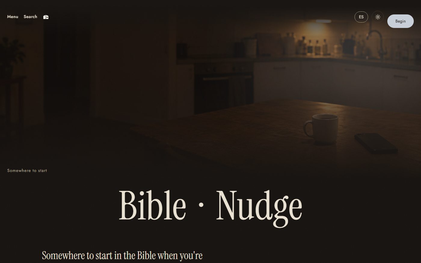 The Bible Nudge website we built
