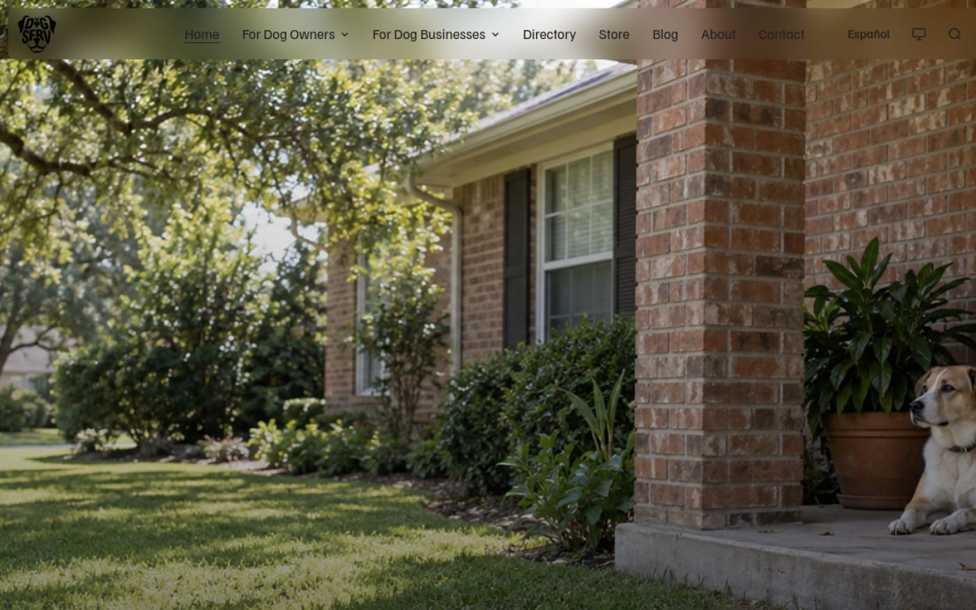 The DogServ website built by Web Leveling