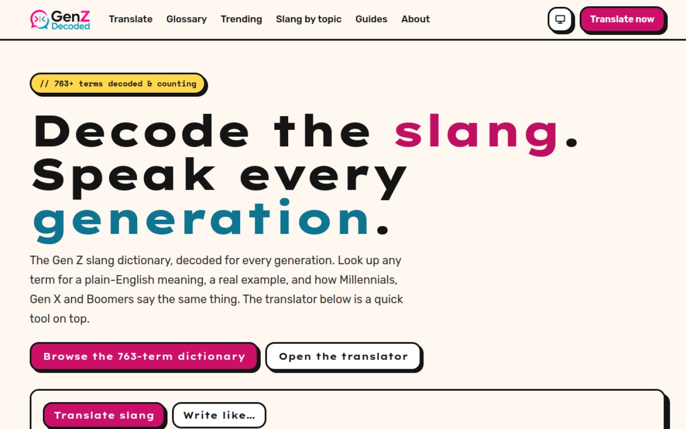 Gen Z Decoded website built by Web Leveling