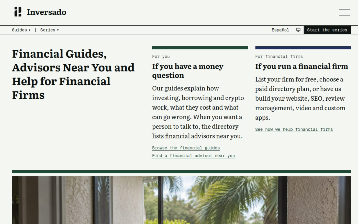 The Inversado website we built