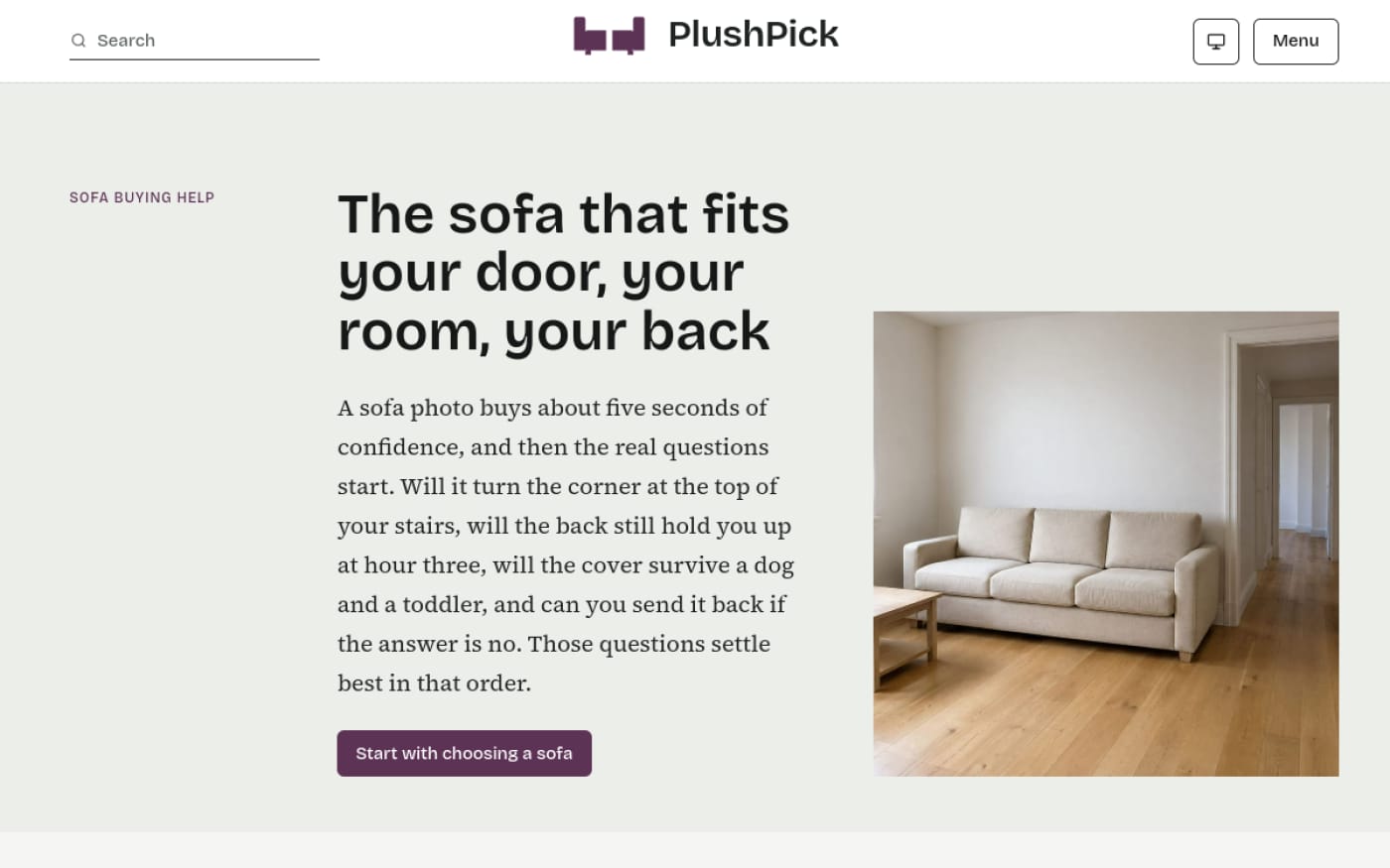 The PlushPick website we built